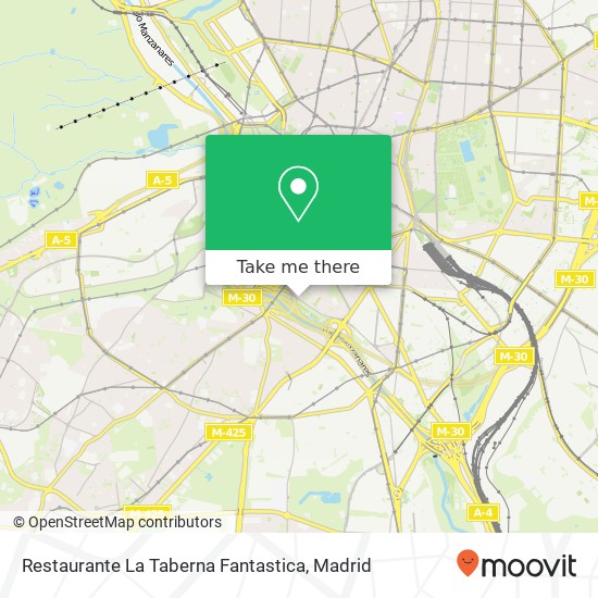 mapa Restaurante La Taberna Fantastica, Paseo Yeserías, 15 28005 Acacias Madrid