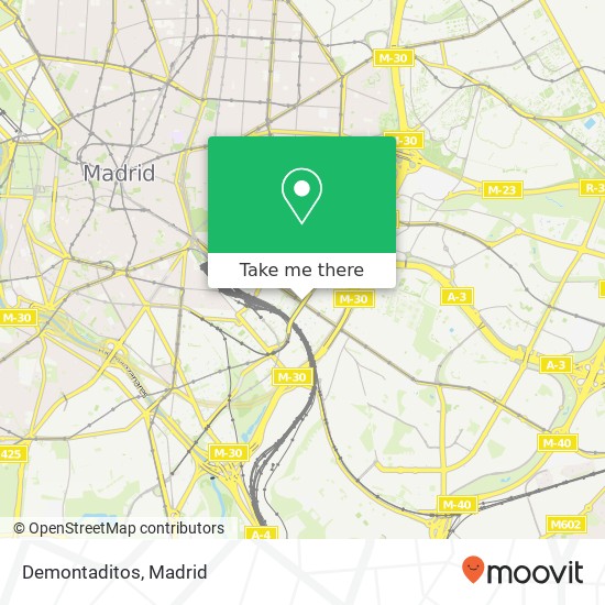 mapa Demontaditos, Calle del Doctor Esquerdo 28007 Madrid