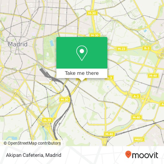 mapa Akipan Cafeteria, Avenida de Peña Prieta, 30 28038 Numancia Madrid