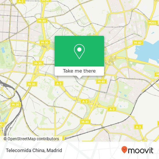 Telecomida China, Calle Luis de Hoyos Sainz, 80 28030 Vinateros Madrid map