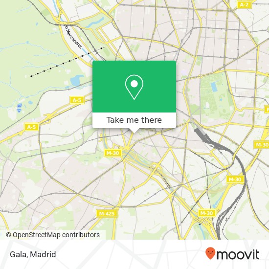mapa Gala, Calle de San Isidoro de Sevilla, 4 28005 Acacias Madrid