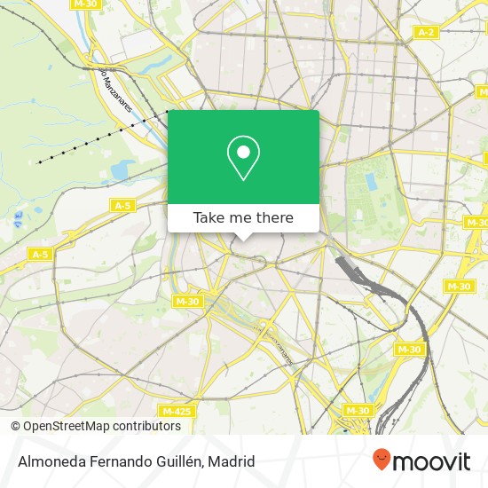 mapa Almoneda Fernando Guillén, Calle de Carlos Arniches, 18 28005 Embajadores Madrid