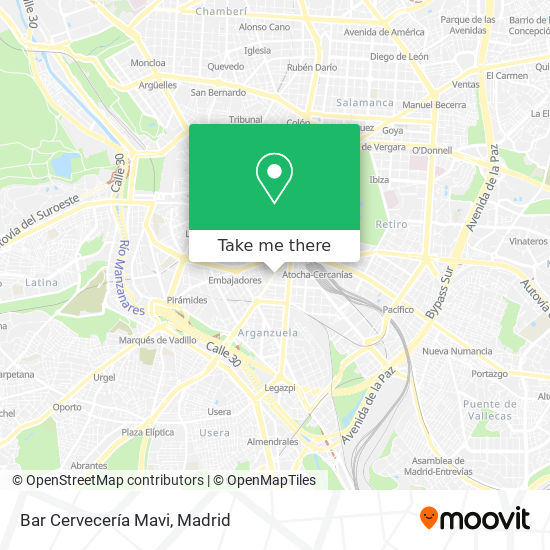 mapa Bar Cervecería Mavi