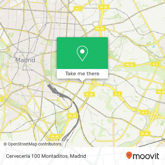 Cervecería 100 Montaditos map