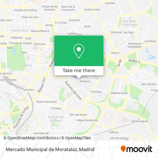 Mercado Municipal de Moratalaz map
