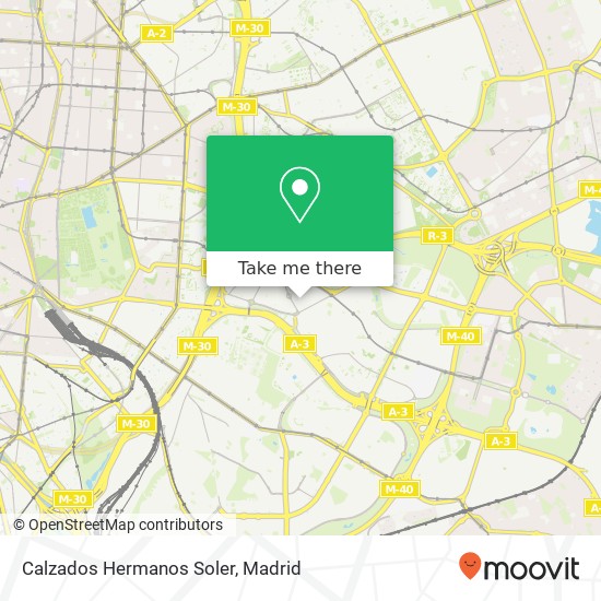 mapa Calzados Hermanos Soler, Calle de la Marroquina, 9 28030 Marroquina Madrid