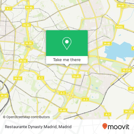 mapa Restaurante Dynasty Madrid, Avenida del Doctor García Tapia, 155 28030 Marroquina Madrid