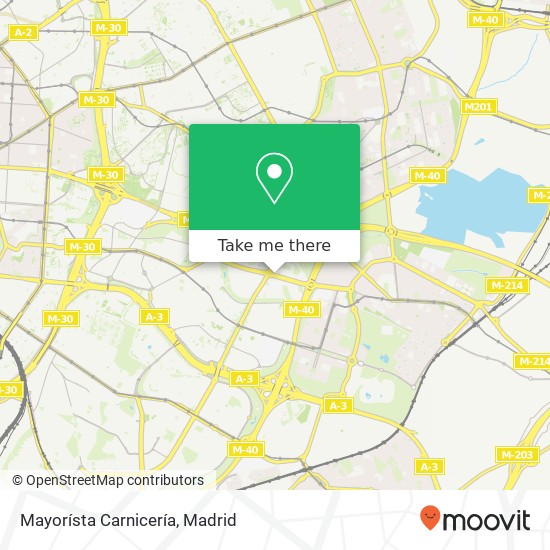 mapa Mayorísta Carnicería, Avenida del Doctor García Tapia, 157 28030 Horcajo Madrid