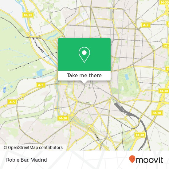 mapa Roble Bar, Calle de Toledo, 24 28005 Sol Madrid