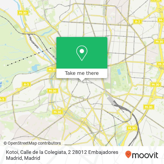 mapa Kotoi, Calle de la Colegiata, 2 28012 Embajadores Madrid