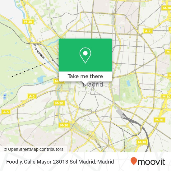 Foodly, Calle Mayor 28013 Sol Madrid map