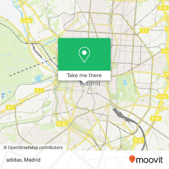 mapa adidas, Calle Mayor, 21 28013 Sol Madrid