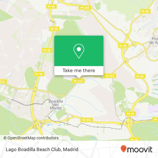 Lago Boadilla Beach Club, 28669 Boadilla del Monte map