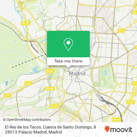 El Rey de los Tacos, Cuesta de Santo Domingo, 8 28013 Palacio Madrid map