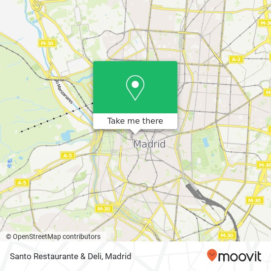 mapa Santo Restaurante & Deli, Calle de los Caños del Peral, 9 28013 Palacio Madrid