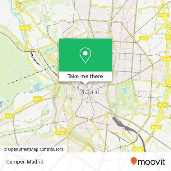 mapa Camper, Calle de Preciados, 23 28013 Sol Madrid