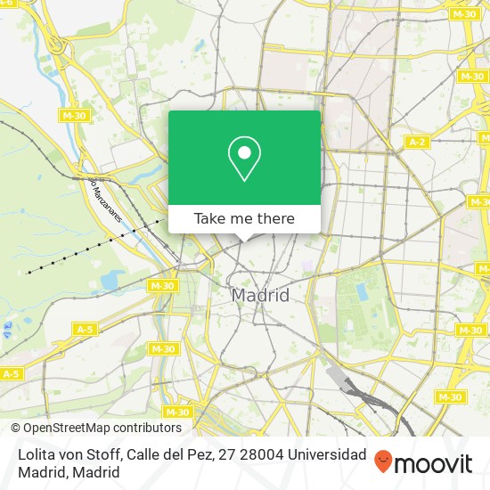 mapa Lolita von Stoff, Calle del Pez, 27 28004 Universidad Madrid