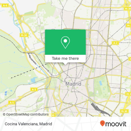 mapa Cocina Valenciana, Calle de Amaniel, 28 28015 Universidad Madrid