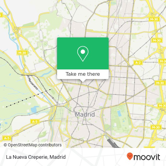 mapa La Nueva Creperie, Calle Monteleón, 27 28010 Trafalgar Madrid