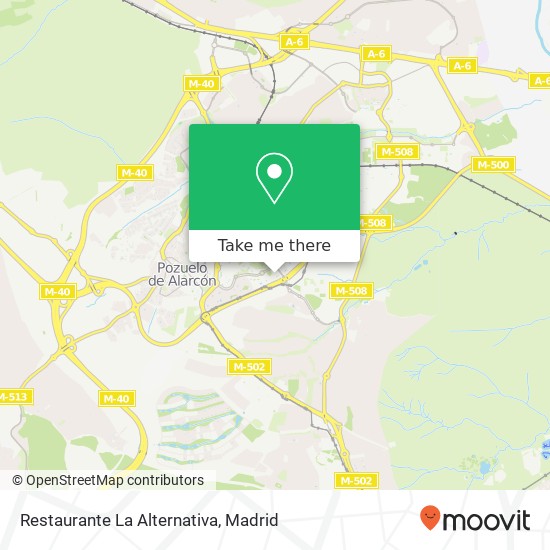 mapa Restaurante La Alternativa, Calle Atenas, 2 28224 Pozuelo de Alarcón