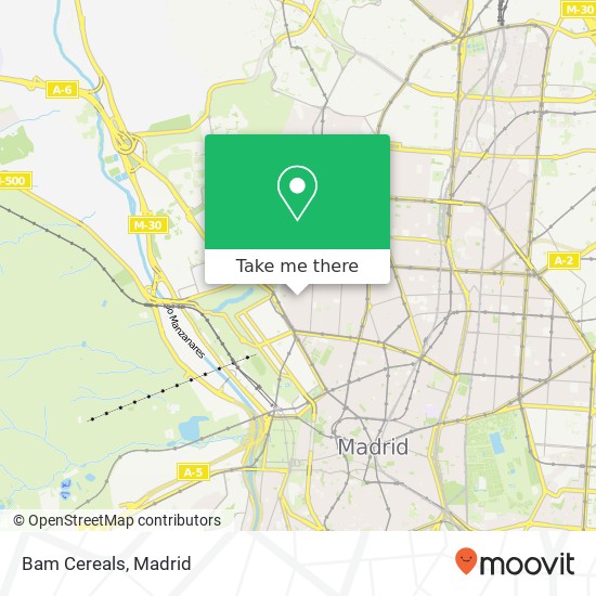 mapa Bam Cereals, Calle de Gaztambide 28015 Gaztambide Madrid