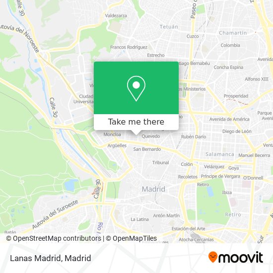 Lanas Madrid map