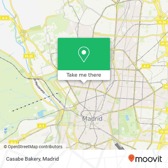mapa Casabe Bakery, Calle de Rodríguez San Pedro, 7 28015 Arapiles Madrid