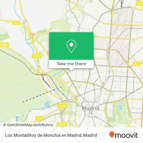 Los Montaditos de Moncloa en Madrid map