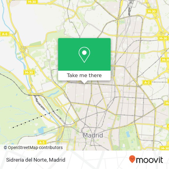 mapa Sidrería del Norte, Calle de Vallehermoso, 86 28015 Arapiles Madrid