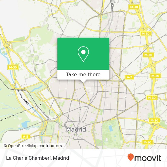 mapa La Charla Chamberí, Calle de Santa Engracia, 76 28010 Almagro Madrid
