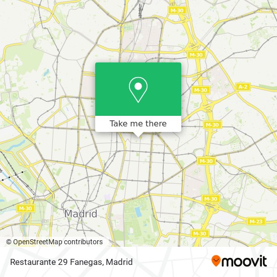 mapa Restaurante 29 Fanegas