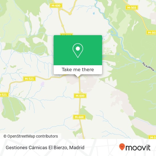 mapa Gestiones Cárnicas El Bierzo, Calle Serranía de Ronda, 2 Villanueva de la Cañada