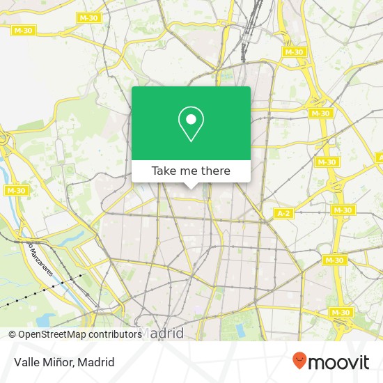 mapa Valle Miñor, Calle de Modesto Lafuente, 47 28003 Rios Rosas Madrid