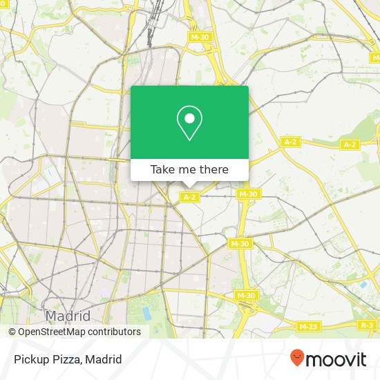 Pickup Pizza, Calle de Clara del Rey, 9 28002 Prosperidad Madrid map