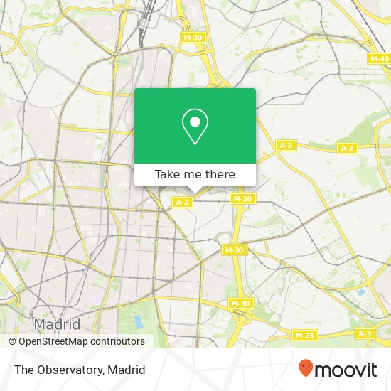 mapa The Observatory, Avenida de América, 41 28002 Prosperidad Madrid