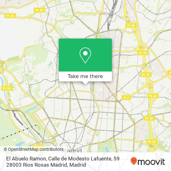 El Abuelo Ramon, Calle de Modesto Lafuente, 59 28003 Rios Rosas Madrid map