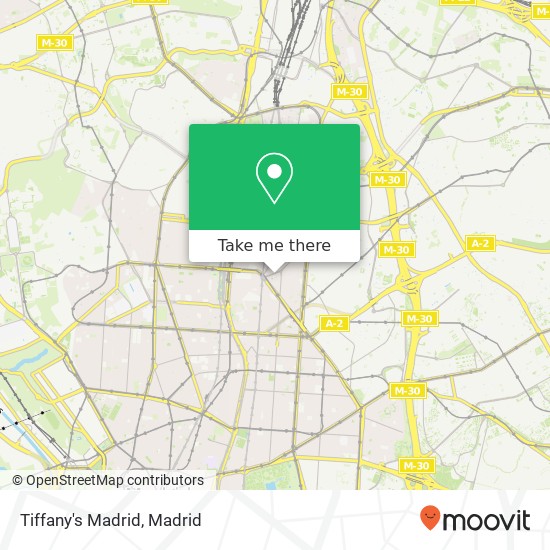 mapa Tiffany's Madrid