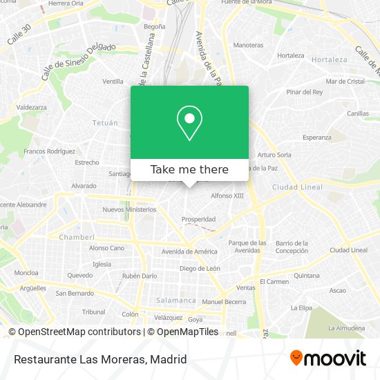 mapa Restaurante Las Moreras