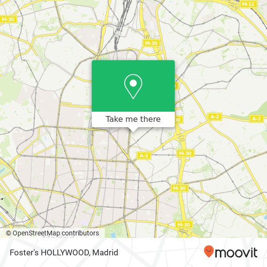 mapa Foster's HOLLYWOOD, Plaza del Sagrado Corazón de Jesús, 2 28002 Ciudad Jardín Madrid