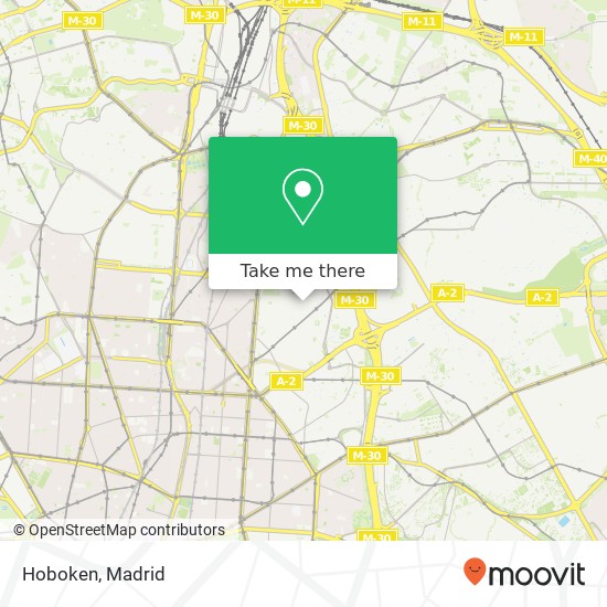 mapa Hoboken, Calle de Javier Ferrero, 8 28002 Ciudad Jardín Madrid