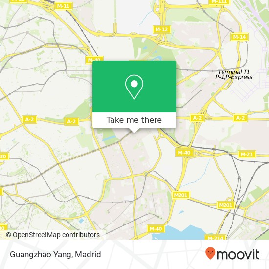 mapa Guangzhao Yang, Calle del Castor, 1 28022 Canillejas Madrid