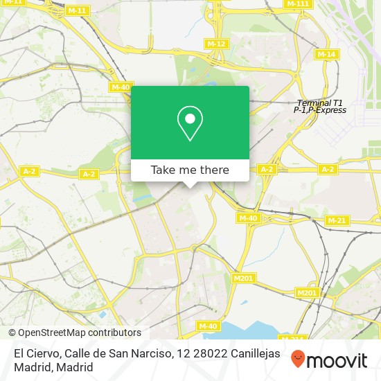 El Ciervo, Calle de San Narciso, 12 28022 Canillejas Madrid map