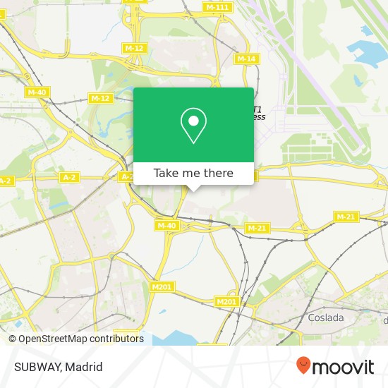 SUBWAY, 28022 Rejas Madrid map