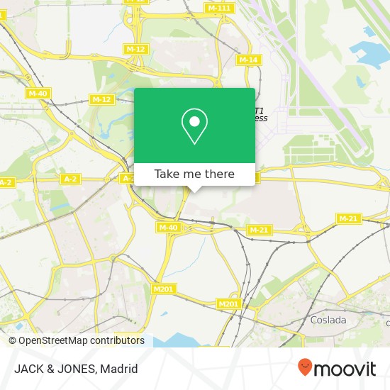 mapa JACK & JONES, 28022 Rejas Madrid