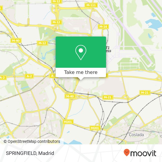 SPRINGFIELD, 28022 Rejas Madrid map