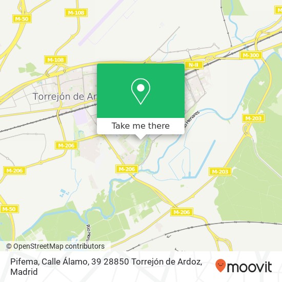 mapa Pifema, Calle Álamo, 39 28850 Torrejón de Ardoz