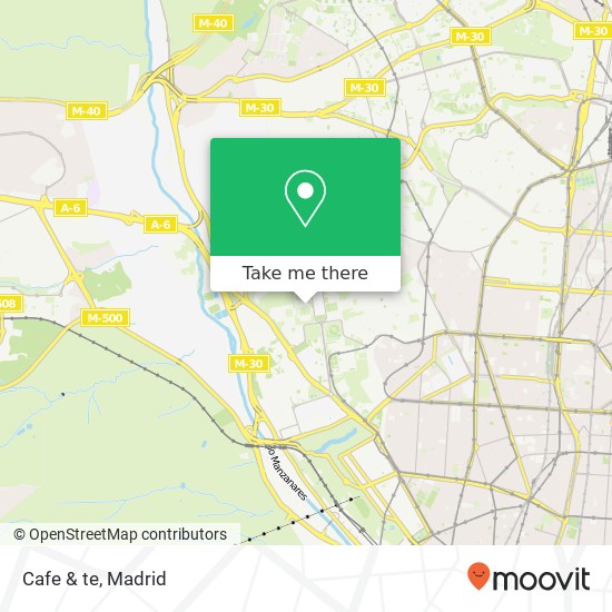 Cafe & te, Plaza de Menéndez Pelayo 28040 Ciudad Universitaria Madrid map