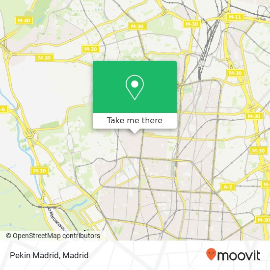 mapa Pekin Madrid, Glorieta de Miguel Rubiales, 1 28039 Bellas Vistas Madrid