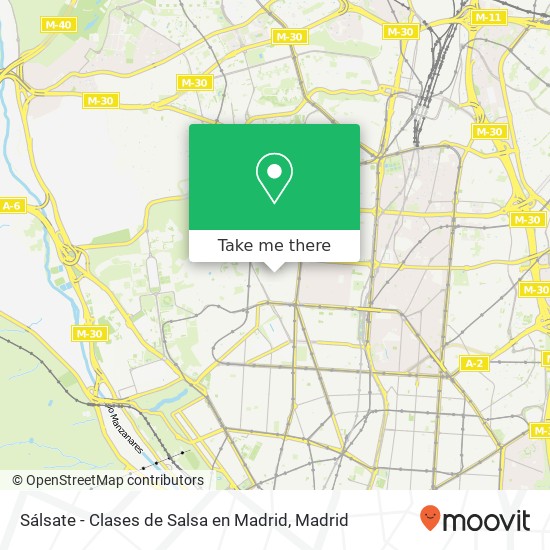 mapa Sálsate - Clases de Salsa en Madrid