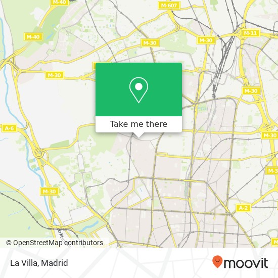 mapa La Villa, Calle Francos Rodríguez, 66 28039 Berruguete Madrid